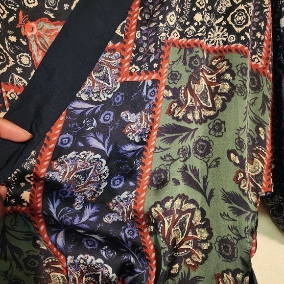 ZARA Multicolor Printed Wrap Effect Dress With Bow Size S - Picture 9 of 13